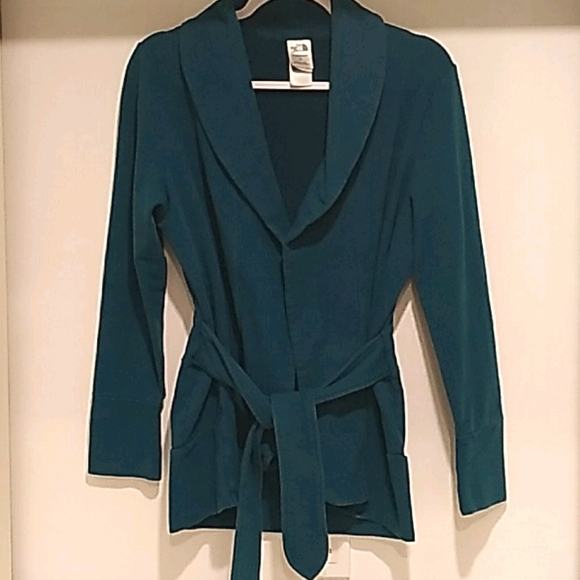 The North Face Tops - The North Face•Dark teal open tie up cardigan